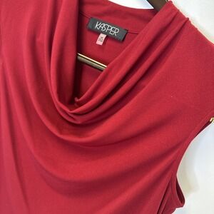 Boutique Jasper Red Women's Plunged Sleeveless Top M Valentines